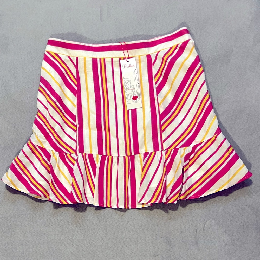 NWT Parker Poolside Stripe Vanessa Mini Skirt Size 4